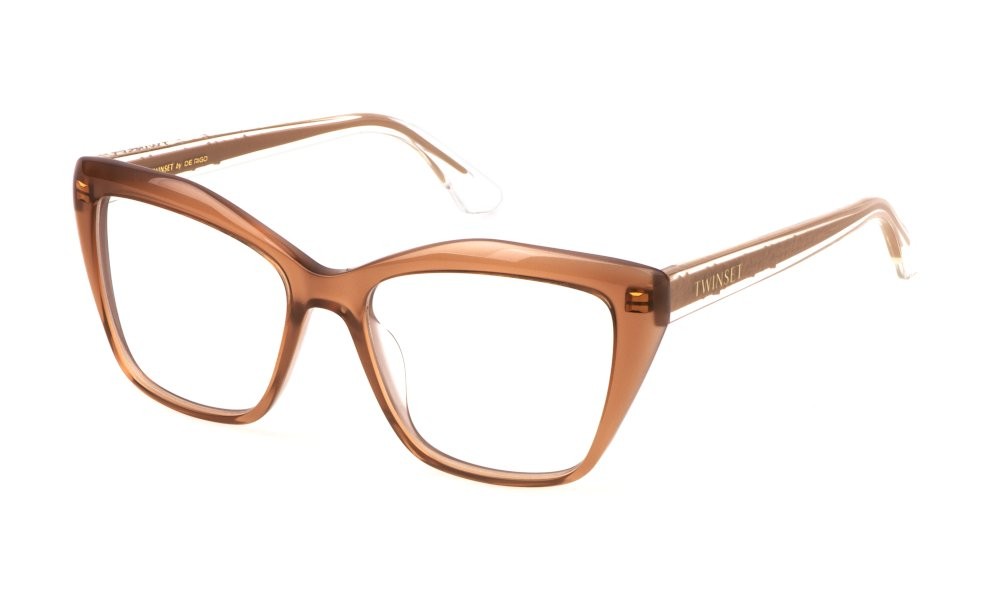 Eyeglasses Twinset VTW047 (09AL) color top marrone+rosa chiaro opalino 