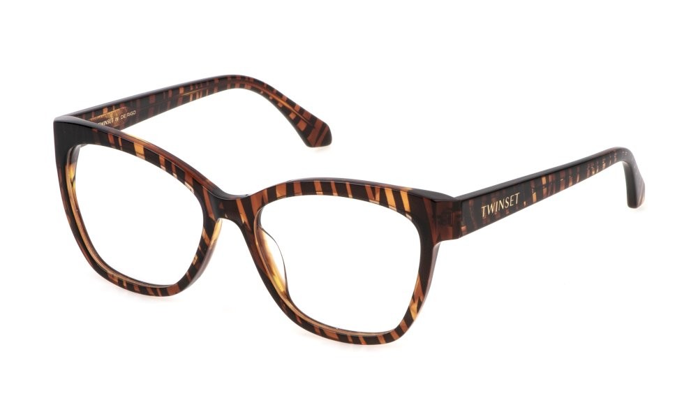 Eyeglasses Twinset VTW050 (0AHH) color fantasia animal lucido 
