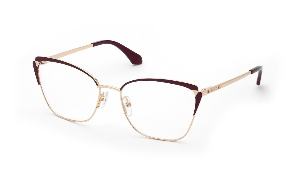 Eyeglasses Twinset VTW079 (02AM) color oro ramato lucido c/parti colorate 