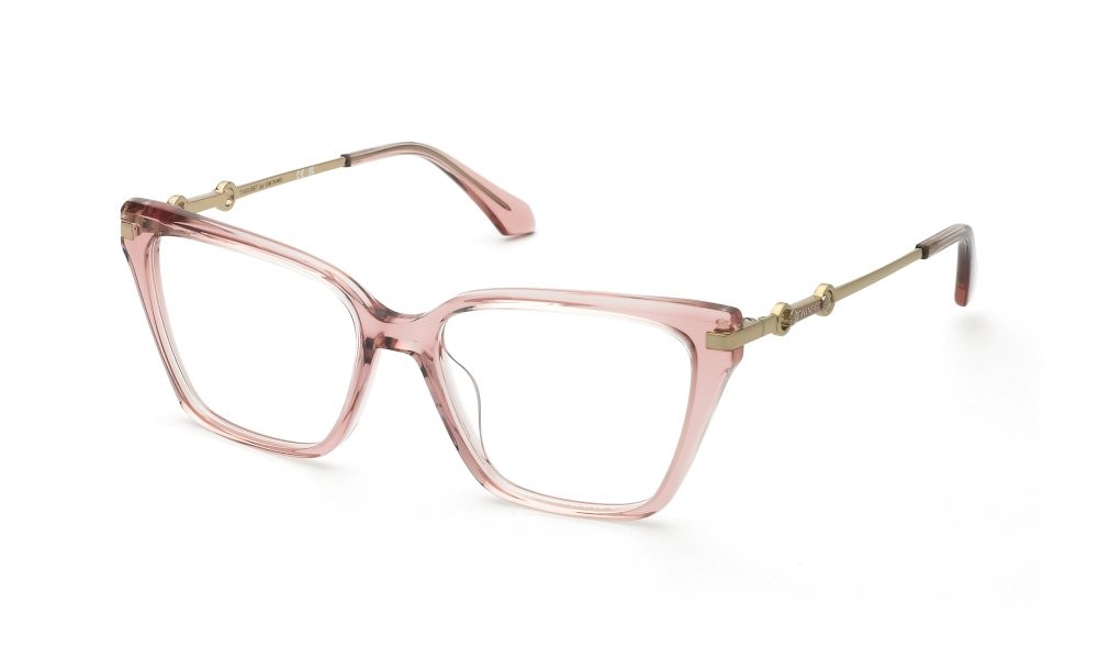 Eyeglasses Twinset VTW080 (0776) color rosa trasparente lucido 