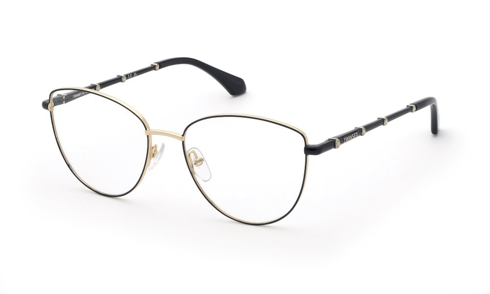 Eyeglasses Twinset VTW086 (0301) color oro rose' luc.c/parti nero luc 