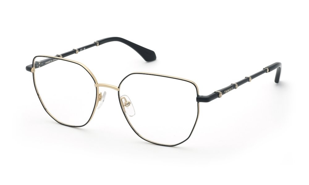 Eyeglasses Twinset VTW088 (0301) color oro rose' luc.c/parti nero luc 