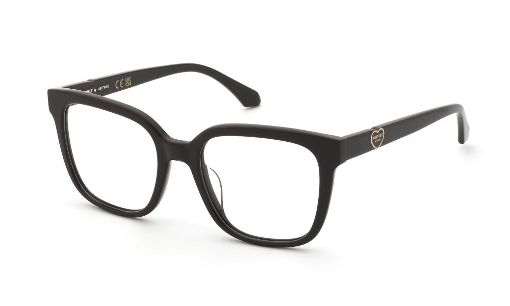 Eyeglasses Twinset VTW090 (06YW) color marrone pieno lucido 