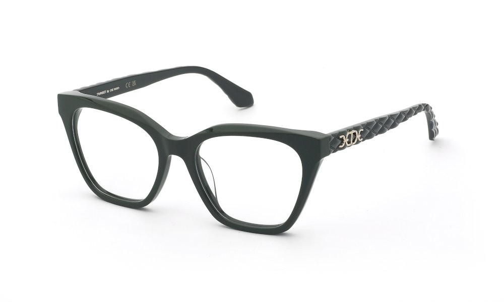Occhiali da vista Twinset VTW118 (0D80) colore verde pieno lucido 