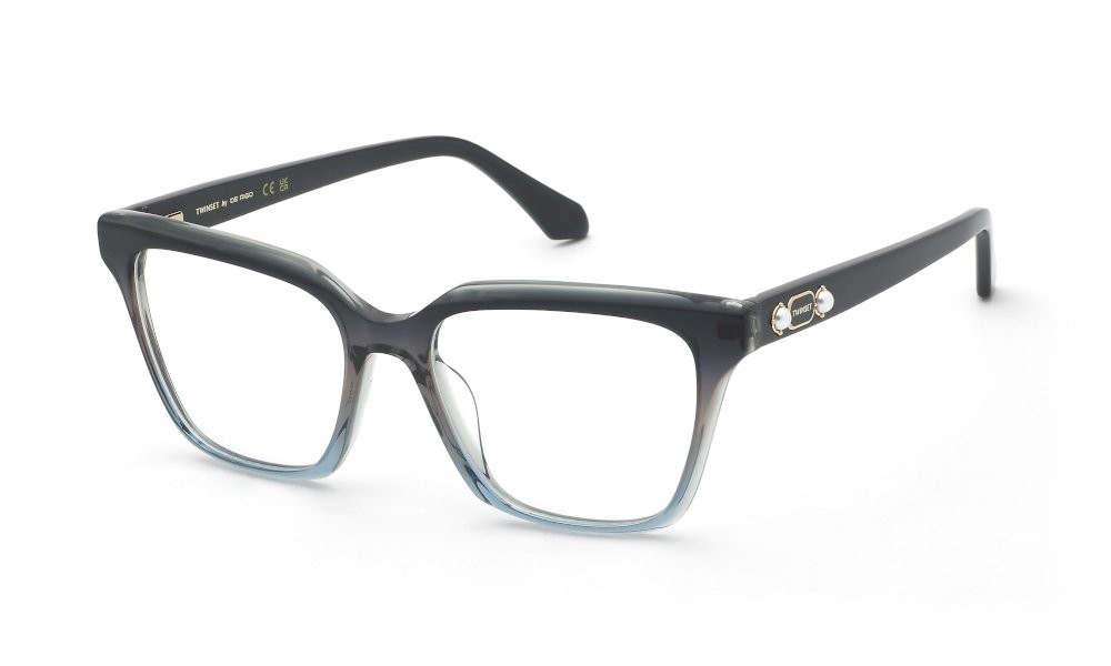 Eyeglasses Twinset VTW122 (071M) color grigio/azzurro lucido 