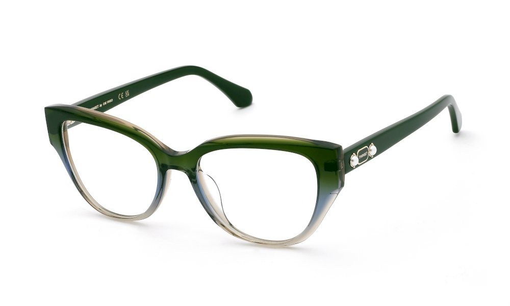 Eyeglasses Twinset VTW123 (0C44) color verde sfumato azzurro 