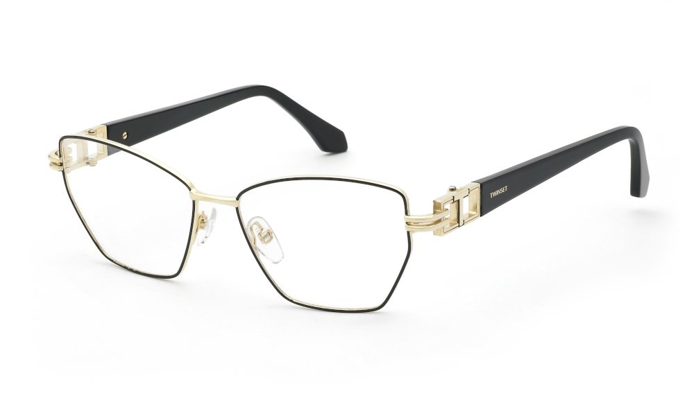Eyeglasses Twinset VTW125 (0301) color oro rose' luc.c/parti nero luc 