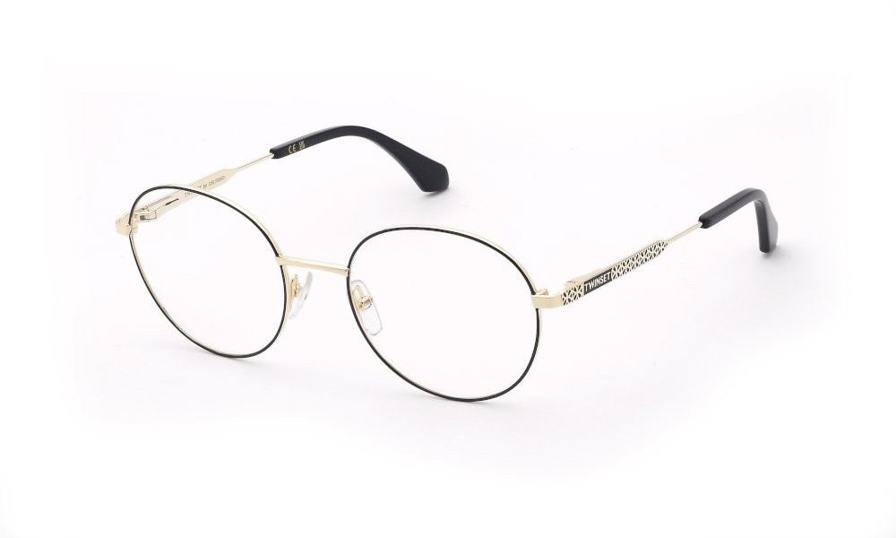 Eyeglasses Twinset VTW126 (0301) color oro rose' luc.c/parti nero luc 
