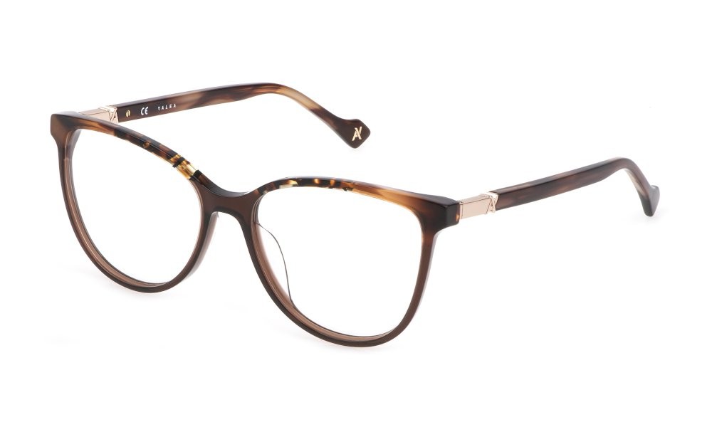 Eyeglasses Yalea Shamsia VYA050V (0851) color tabacco trasparente lucido 