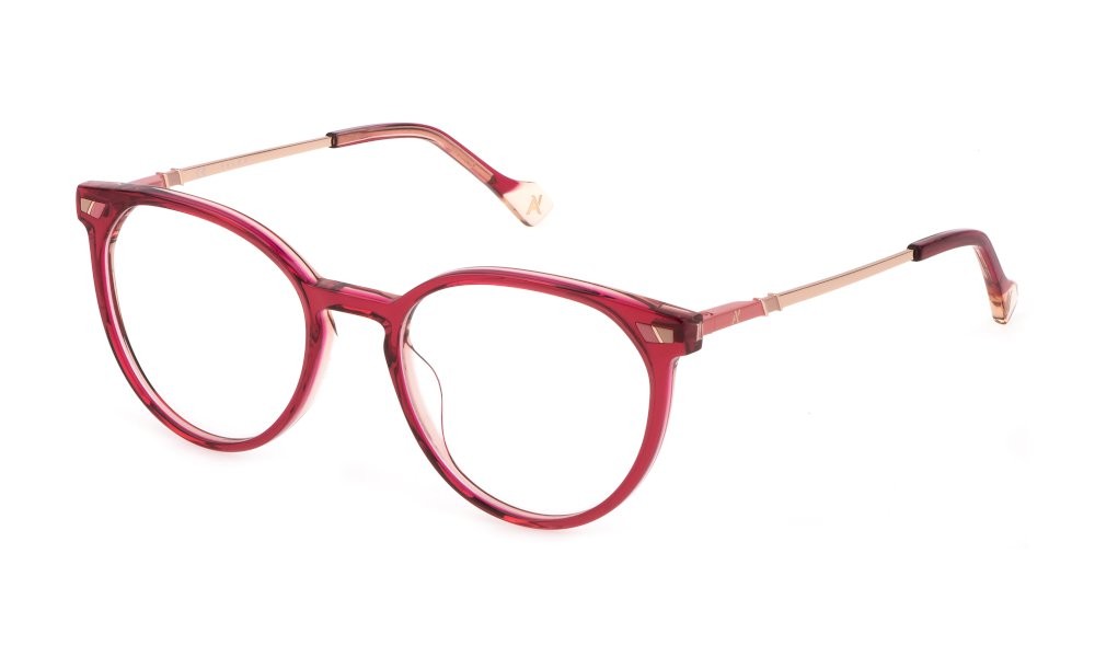 Occhiali da vista Yalea Wang VYA068 (0AQS) colore multilayer rosa lucido 