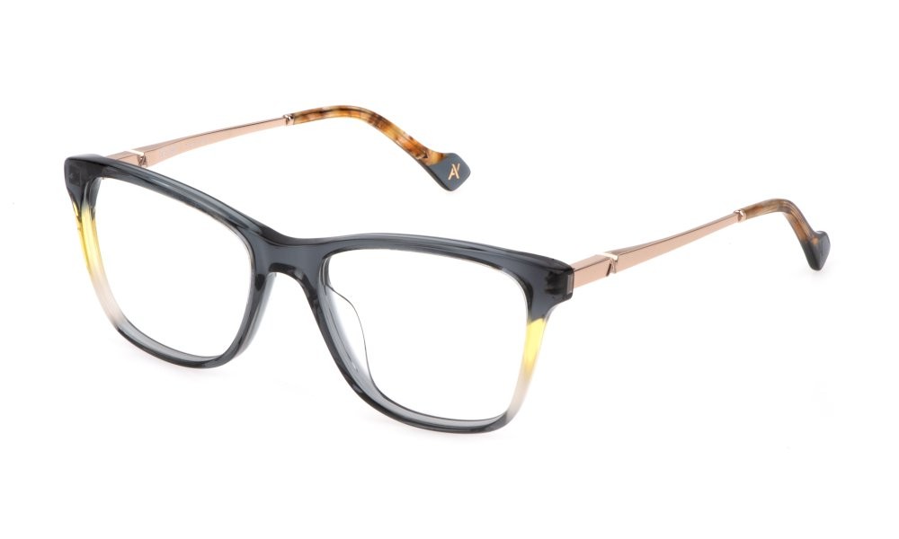 Eyeglasses Yalea Virginia VYA087L (0819) color grigio trasparente lucido 