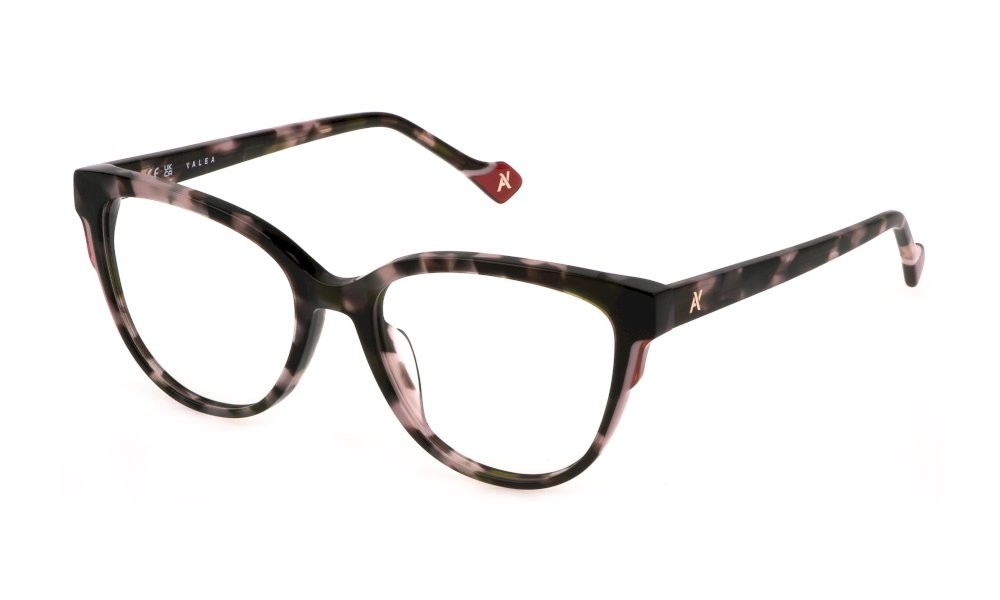 Eyeglasses Yalea Violeta VYA111 (0GL9) color avana verde-rosa 
