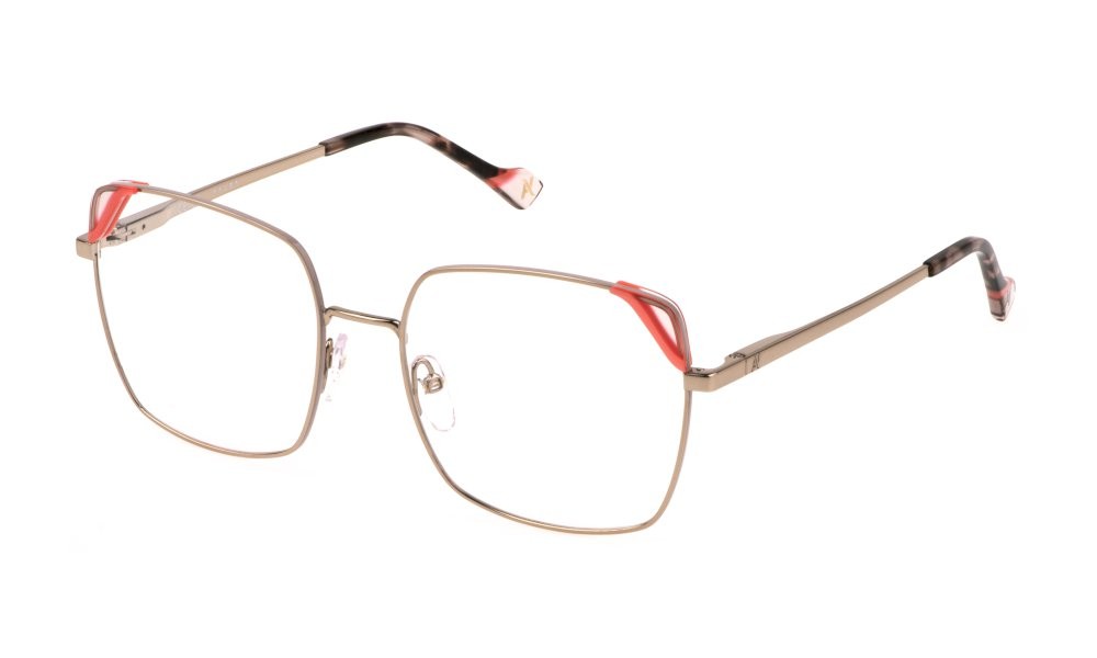 Eyeglasses Yalea Else VYA115 (08MD) color cammello tan lucido c/parti colorate 