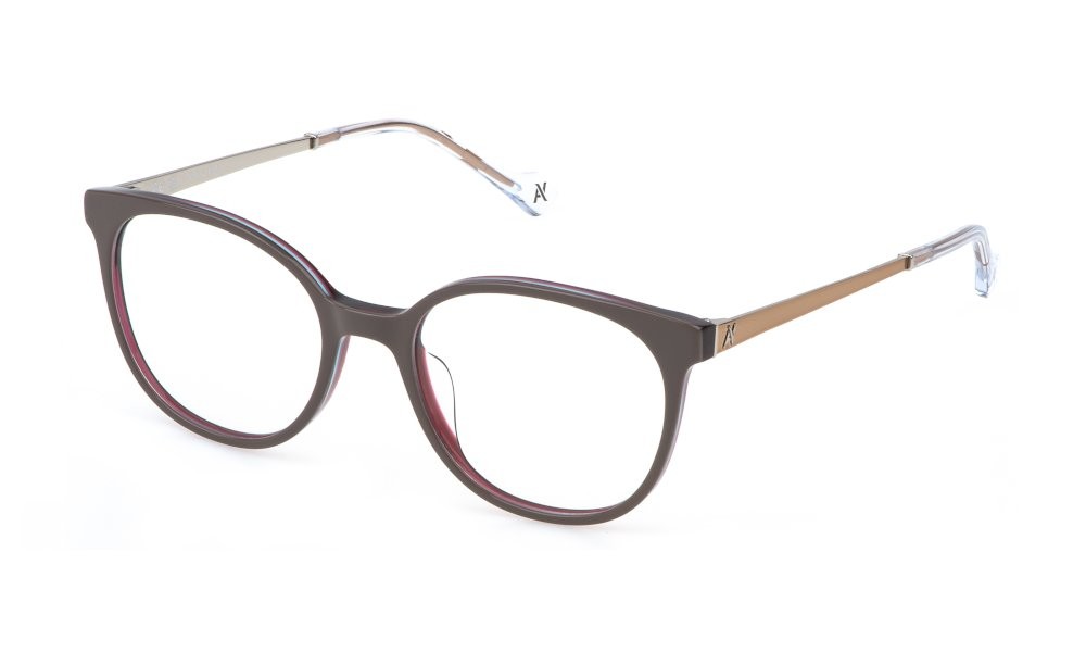 Eyeglasses Yalea Soraya VYA116 (0AQG) color multilayer marrone lucido 