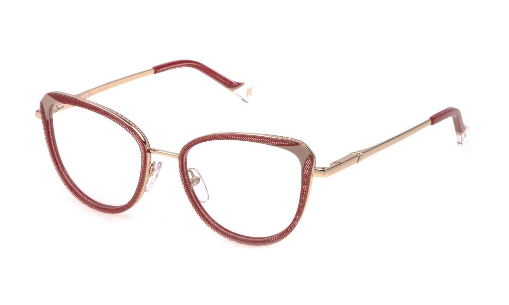 Eyeglasses Yalea Rigoberta VYA130 (0300) color oro rose' lucido totale 