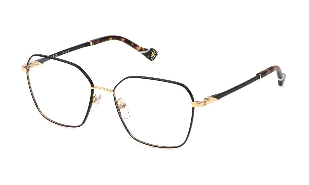 Brillen Yalea Selma VYA135 (0301) farbe oro rose' luc.c/parti nero luc 