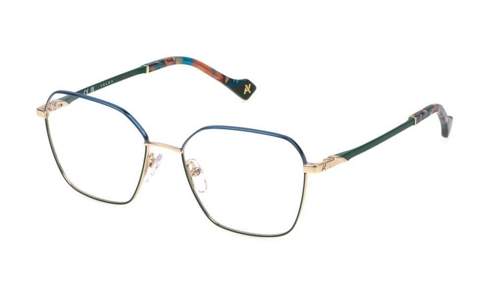 Brillen Yalea Selma VYA135 (0SN9) farbe oro chiaro c/parti colorate lucido 