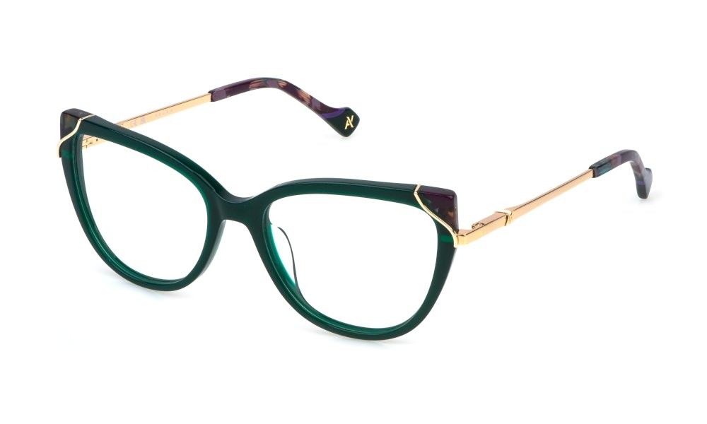 Occhiali da vista Yalea Jeanne VYA160 (06WT) colore verde scuro lucido 