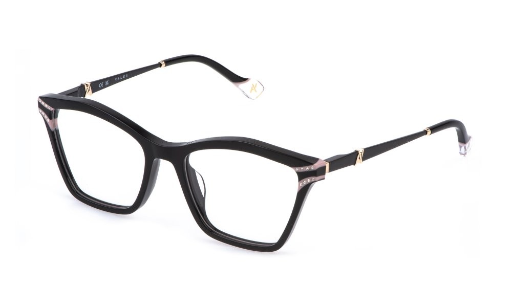 Eyeglasses Yalea Kristalina VYA162W (0700) color nero lucido 