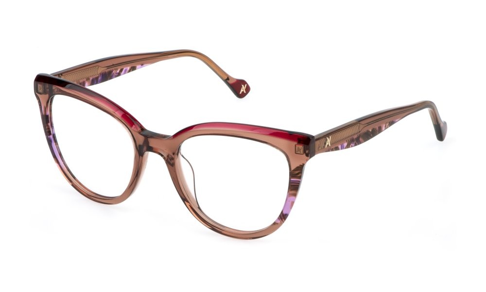 Eyeglasses Yalea Linda VYA179V (0805) color marron chiaro trasparente lucido 