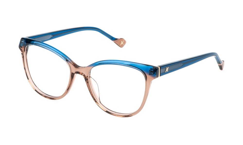 Eyeglasses Yalea Linoy VYA180V (0805) color marron chiaro trasparente lucido 
