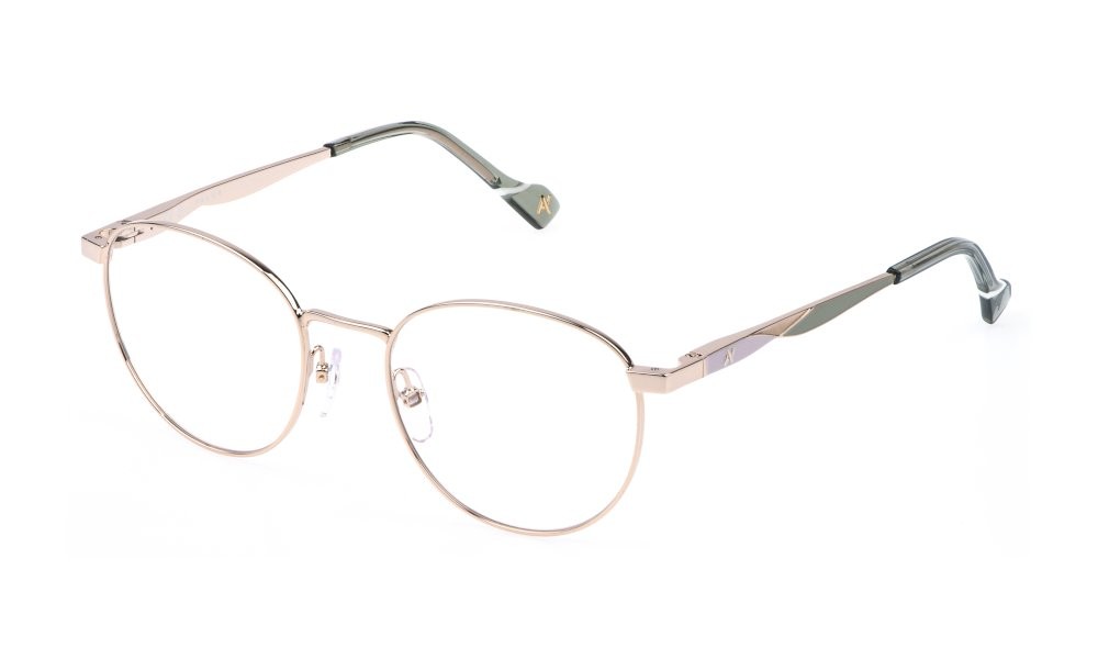 Eyeglasses Yalea Miriam VYA183 (0300) color oro rose' lucido 