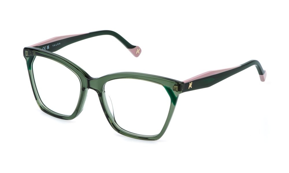Eyeglasses Yalea Peggy VYA204 (07TH) color verde menta trasparente lucido 