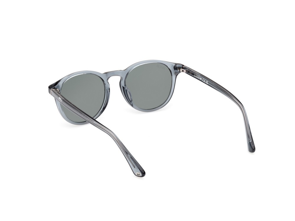 Sunglasses Web WE0328 (84A) color azzurro lucido shape round lenses fumo