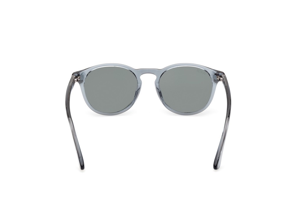 Sunglasses Web WE0328 (84A) color azzurro lucido shape round lenses fumo