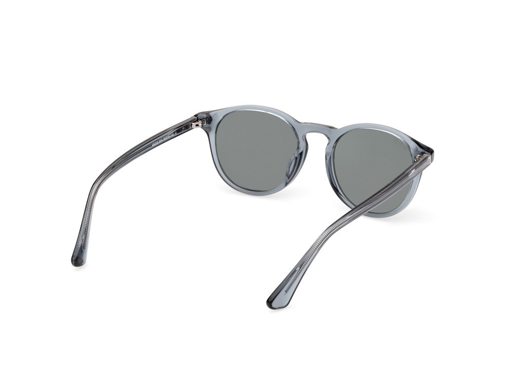 Sunglasses Web WE0328 (84A) color azzurro lucido shape round lenses fumo
