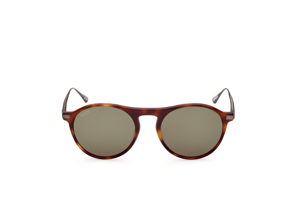 Sunglasses Web WE0346 (52N) color avana scura shape round lenses verde