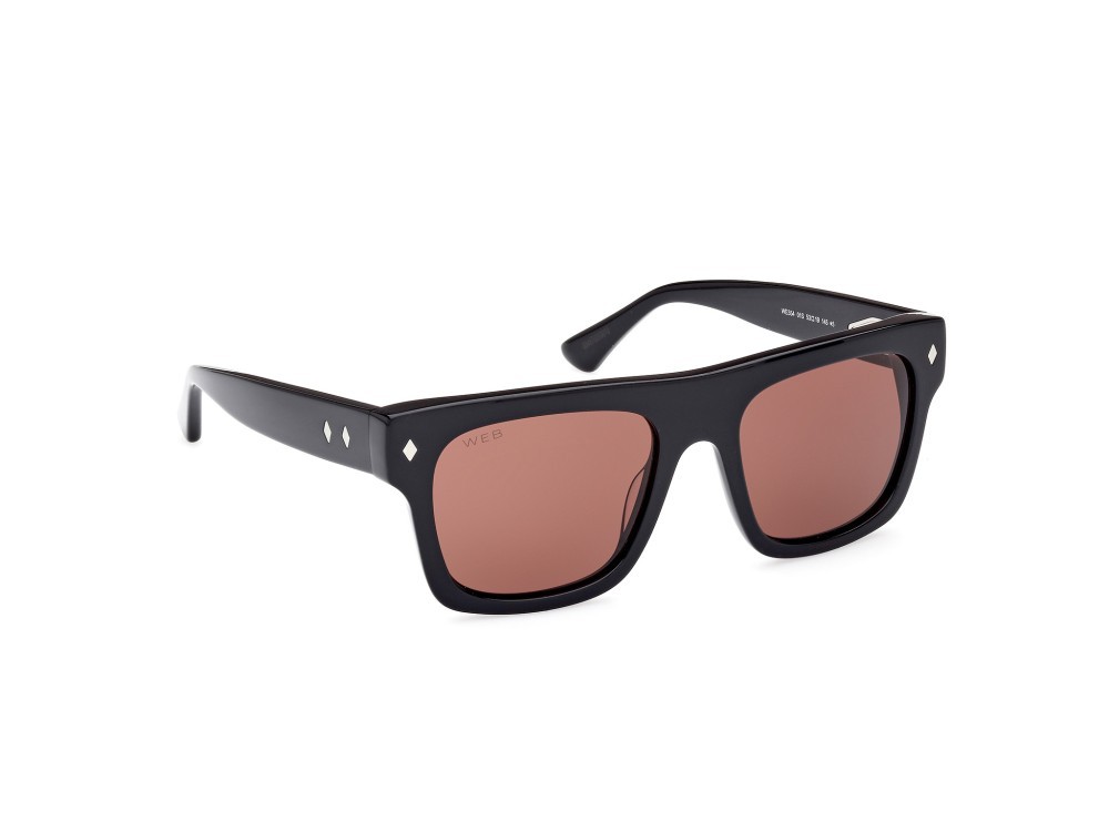 Sunglasses Web WE0354 (01S) color nero lucido shape square lenses bordeaux