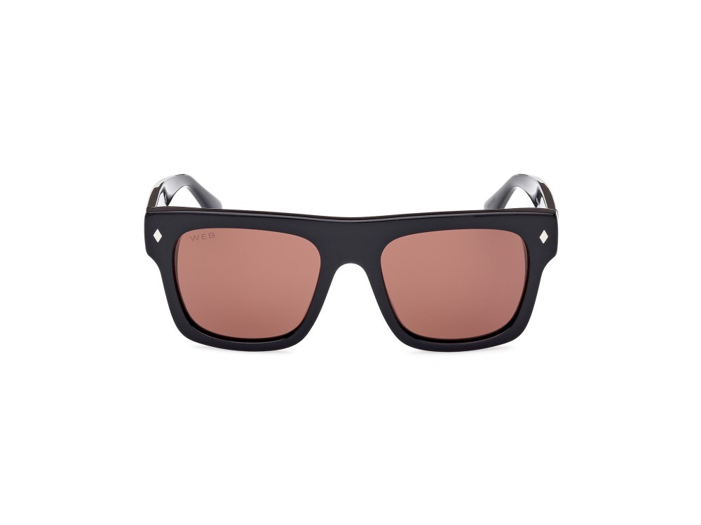 Sunglasses Web WE0354 (01S) color nero lucido shape square lenses bordeaux