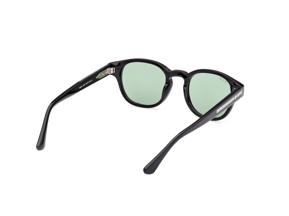 Sunglasses Web WE0361 (05N) color nero cristallo - nero lucido shape round lenses verde