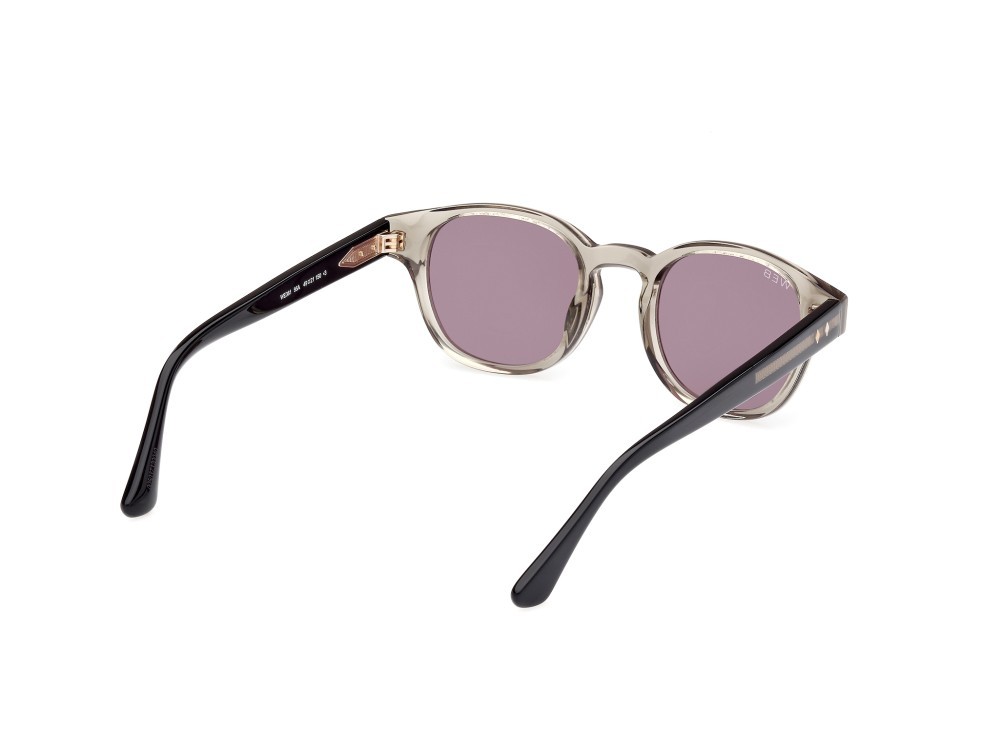Sunglasses Web WE0361 (95A) color verde chiaro lucido - nero lucido shape round lenses fumo