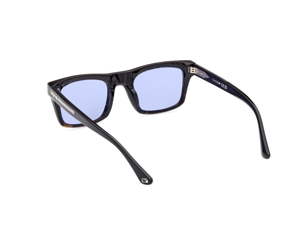 Sunglasses Web WE0362 (56V) color nero striato - nero lucido shape square lenses blu