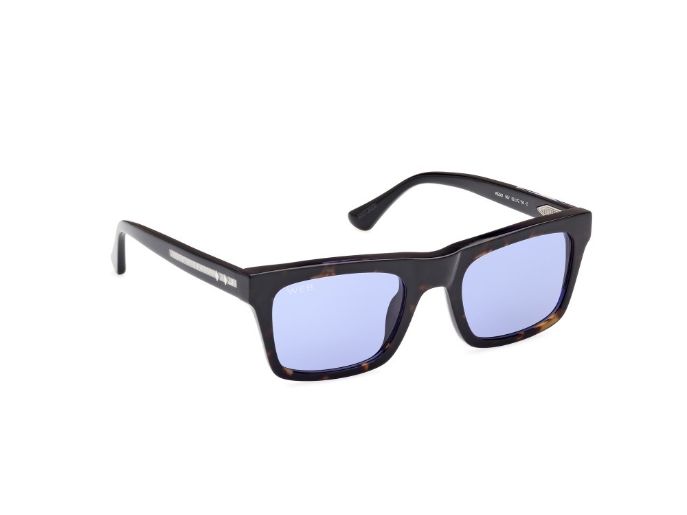 Sunglasses Web WE0362 (56V) color nero striato - nero lucido shape square lenses blu
