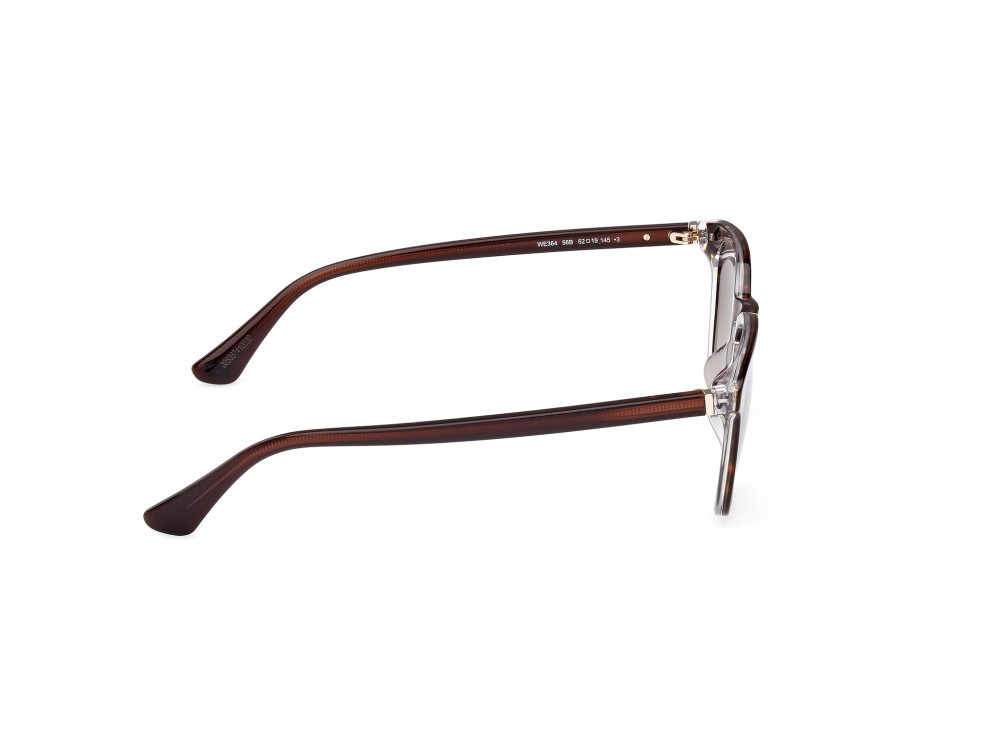 Sunglasses Web WE0364 (56B) color avana - marrone scuro lucido shape round lenses fumo grad.