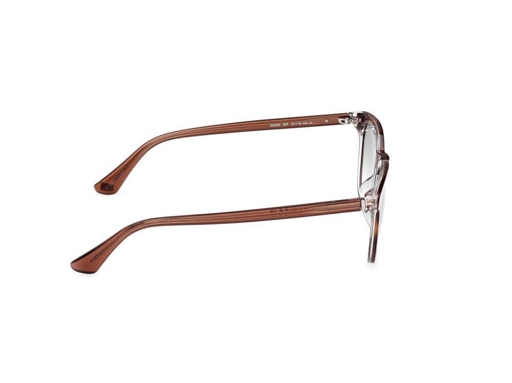 Sunglasses Web WE0364 (56P) color avana - marrone chiaro lucido shape round lenses verde sfumato