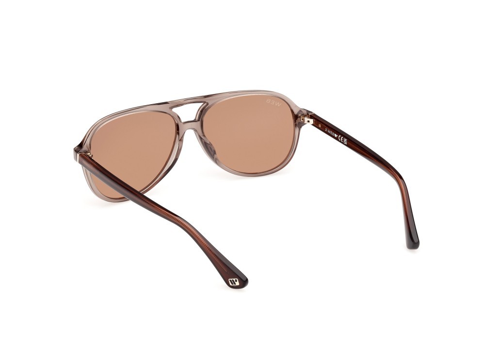 Sunglasses Web WE0368 (45E) color beige lucido shape aviator lenses marrone