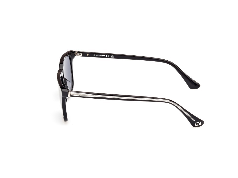 Sunglasses Web WE0369 (01V) color nero lucido shape square lenses blu