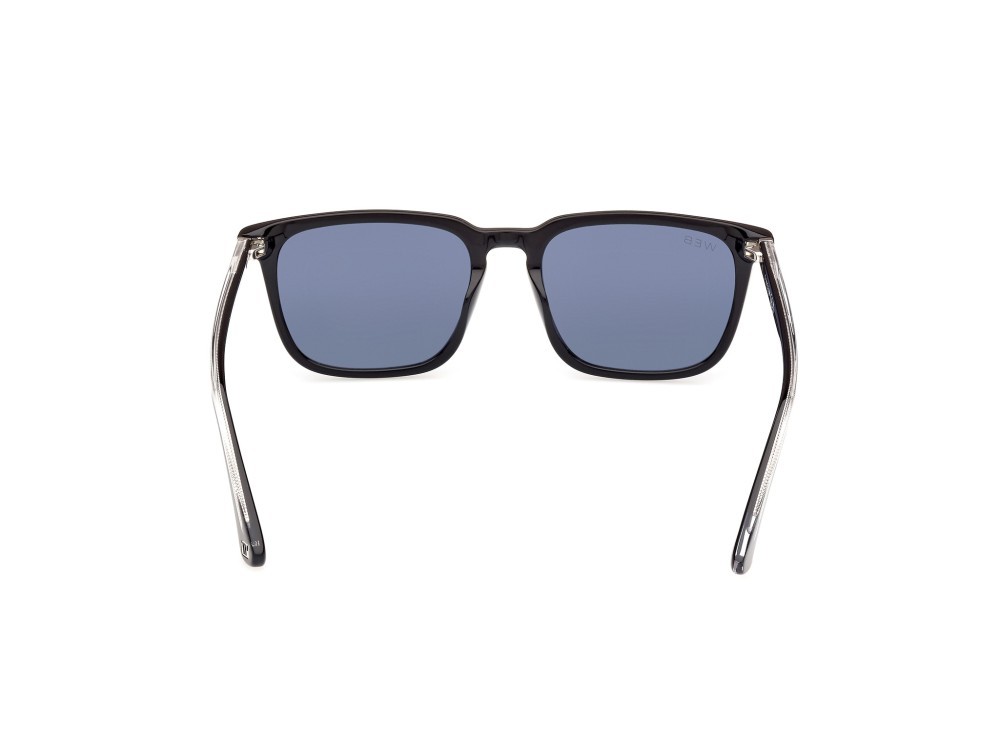 Sunglasses Web WE0369 (01V) color nero lucido shape square lenses blu