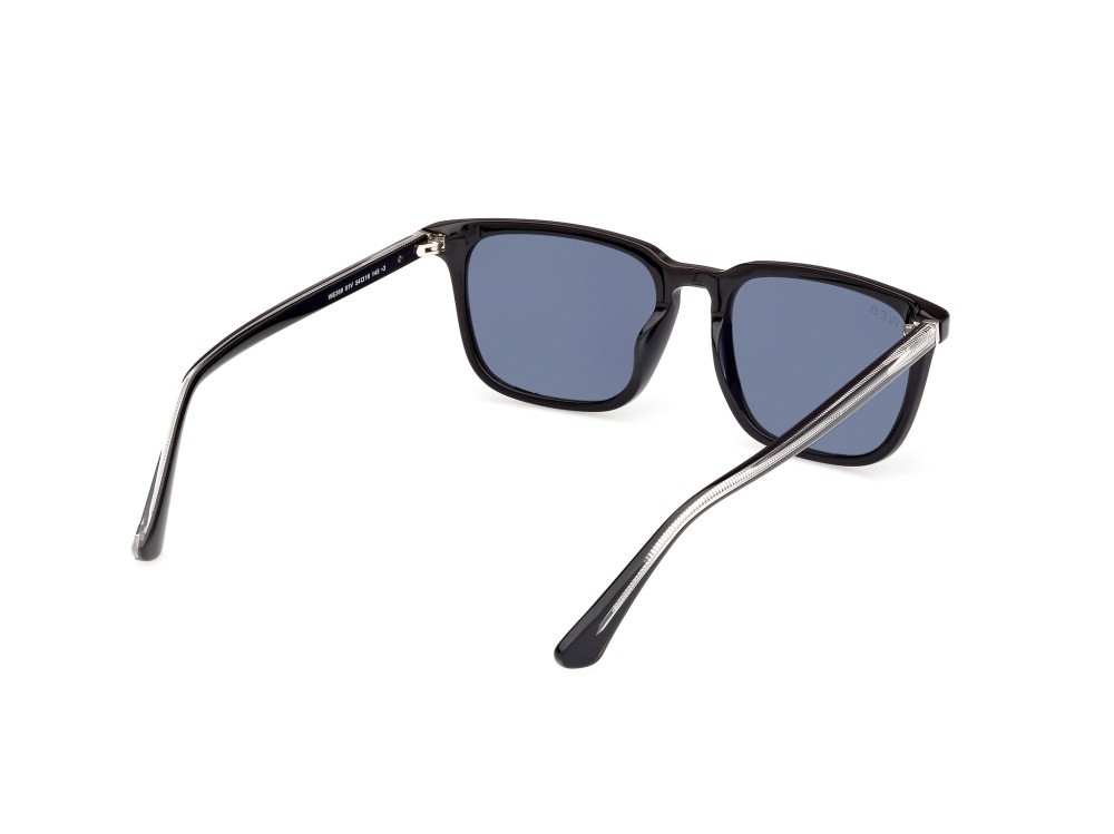 Sunglasses Web WE0369 (01V) color nero lucido shape square lenses blu