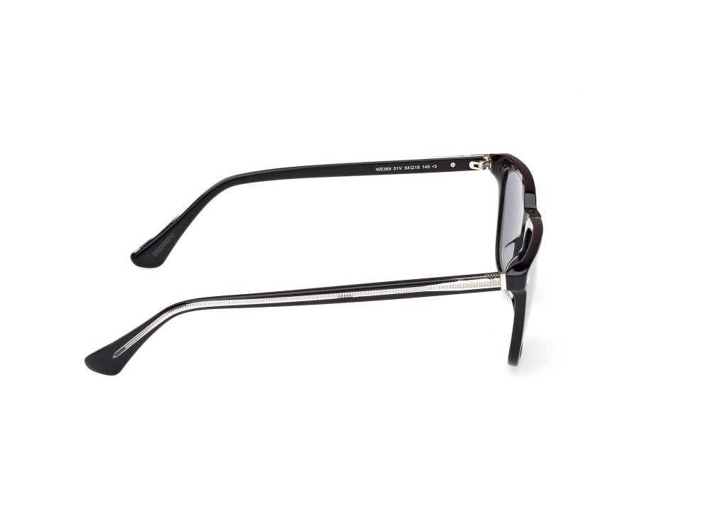 Sunglasses Web WE0369 (01V) color nero lucido shape square lenses blu