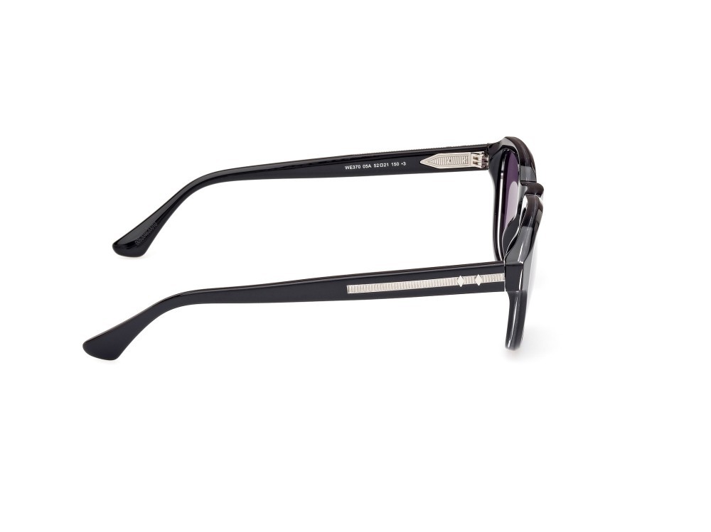 Sunglasses Web WE0370 (05A) color nero - cristallo shape round lenses fumo