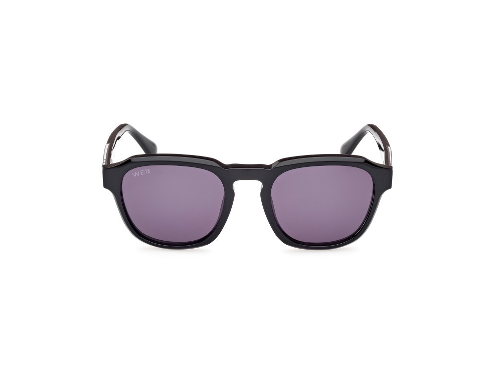 Sunglasses Web WE0370 (05A) color nero - cristallo shape round lenses fumo