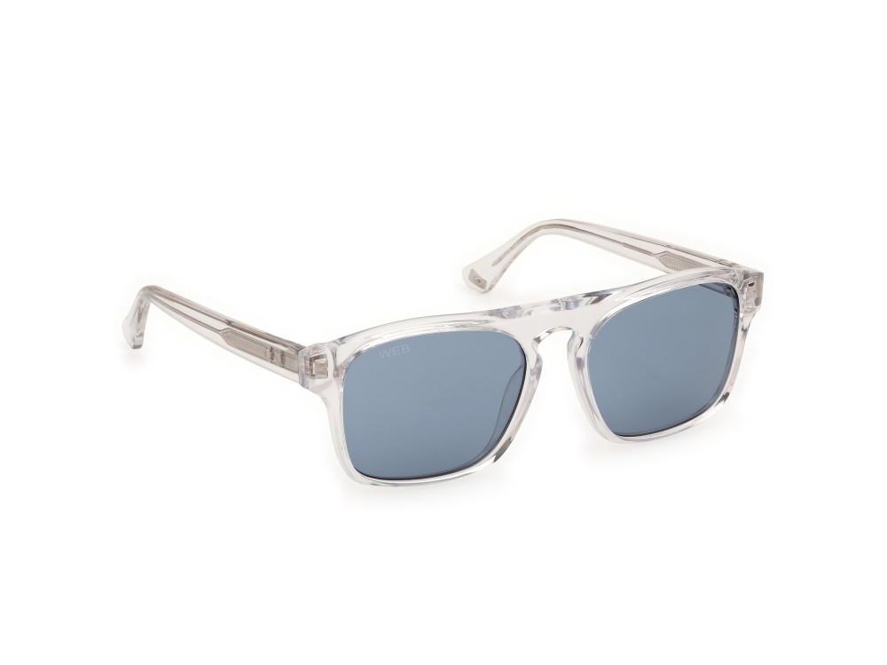 Sunglasses Web WE0373 (26V) color cristallo shape square lenses blu