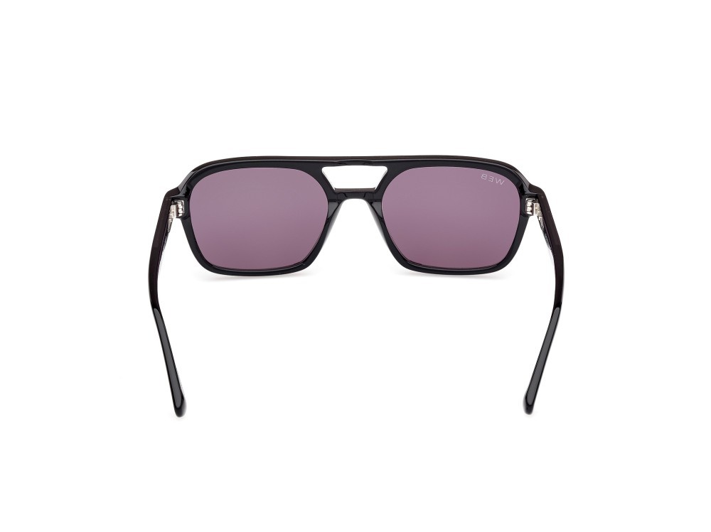 Sunglasses Web WE0376 (05A) color nero/cristallo - nero lucido shape navigator lenses fumo
