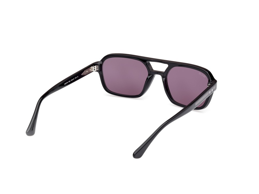 Sunglasses Web WE0376 (05A) color nero/cristallo - nero lucido shape navigator lenses fumo