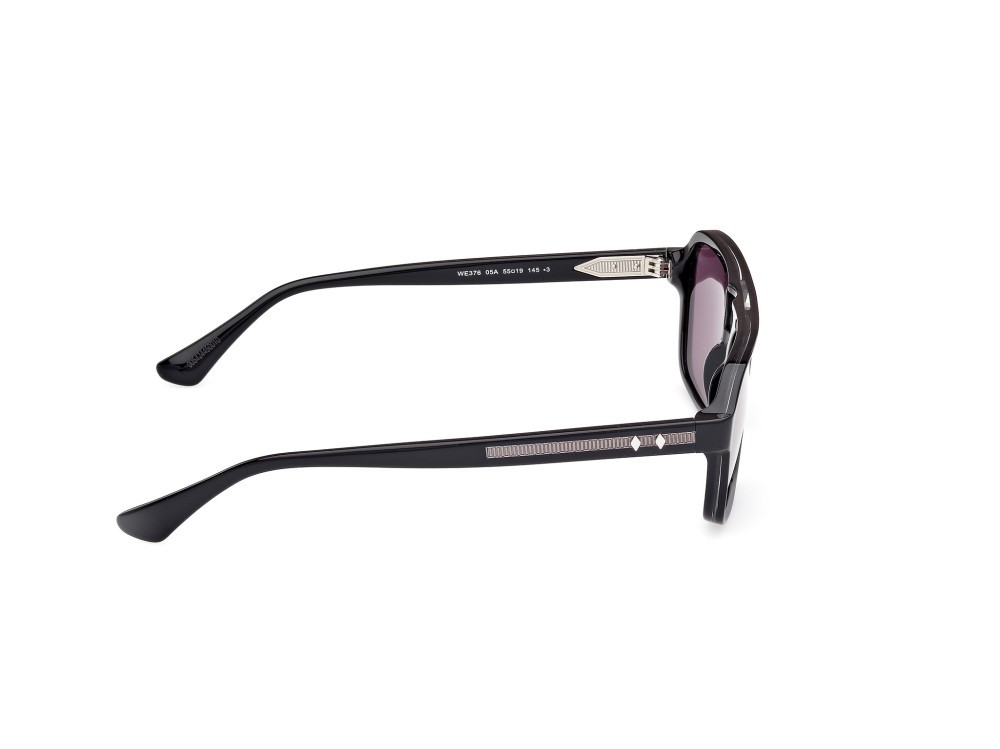 Sunglasses Web WE0376 (05A) color nero/cristallo - nero lucido shape navigator lenses fumo